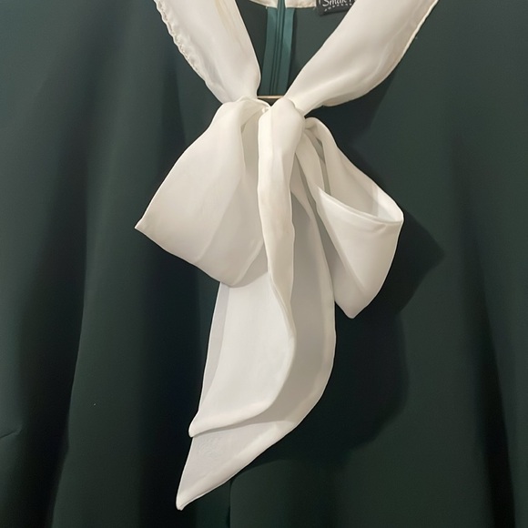 Smak Parlour Chic Green and White Formal Dress Size 4X - Picture 6 of 8